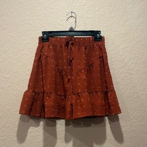 SHEIN Terracotta A-Line Skirt